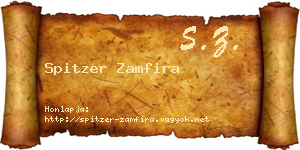 Spitzer Zamfira névjegykártya